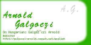 arnold galgoczi business card