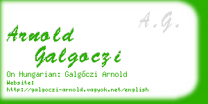 arnold galgoczi business card